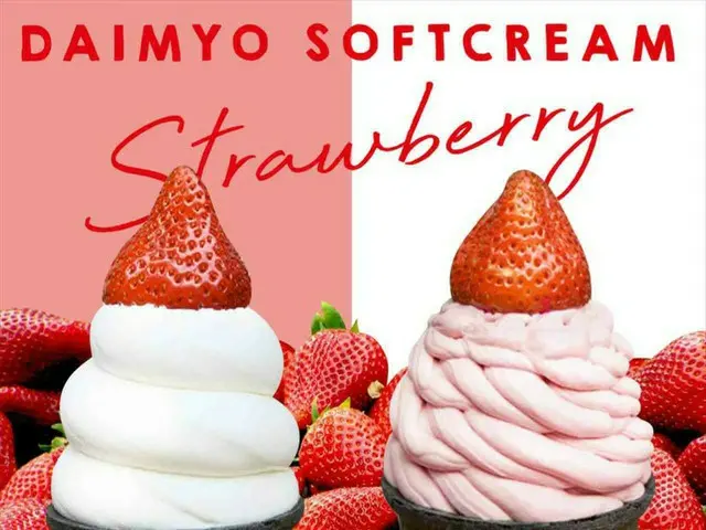 【ソフトクリーム専門店カフェDAIMYO SOFTCREAM】一番人気の季節フレーバー 「いちご×いちご」登場！