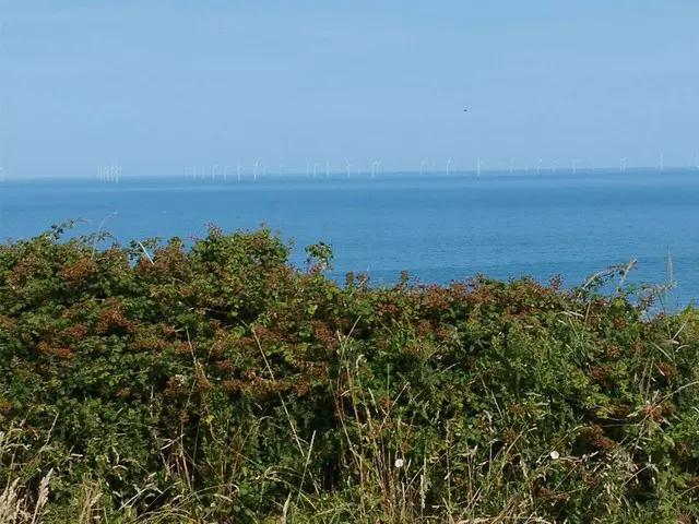 風車が加わったノルマンディの海岸の風景【フランス】